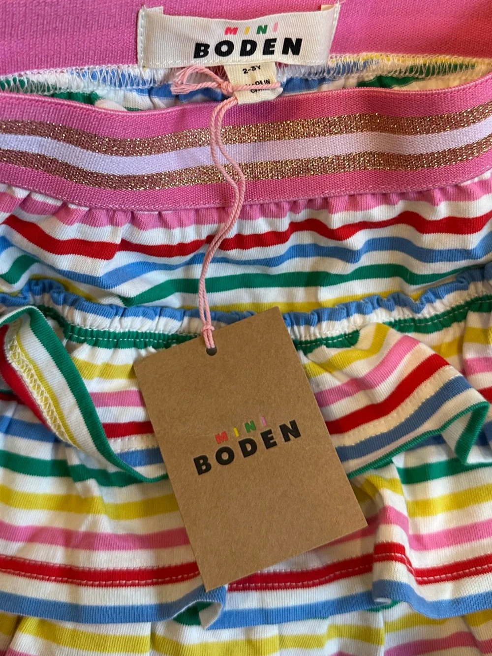 Mini Boden metallic stretch